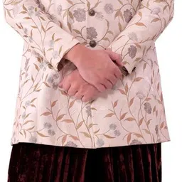 Pooja Ethnic Pooja Ethnic Men's White Silk Indo Western with Dhoti PE9028 Embroidered Sherwani-picture-24