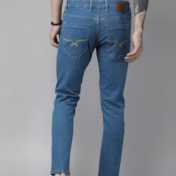 roadster Men Slim Mid Rise Blue Jeans image 3