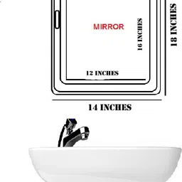 maskey Pearl White (Size: 18 x 14 x 5 Inches, Large) Premium Virgin Quality ABS Material Bathroom Mirror Single Door Cabinet with Storage Shelves Plastic Wall Shelf image 4