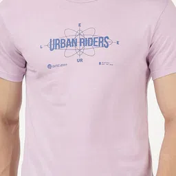Lee Men Purple Typography Printed Slim Fit T-shirt image 2