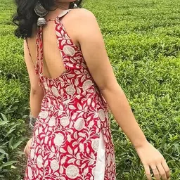 pingaksh Women Floral Print, Printed Pure Cotton Straight Kurta image 2