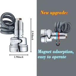 ajb Kitchen Faucet Sprayer With Stretchable Hose - Sink Extender With 3 Water Modes Faucet Nozzle image 2