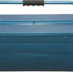 horse METAL TOOL BOX FOR GARAGE,HOUSEHOLD & COMMERCIAL USEAGE LOCK FREE BLUE Metal Tool Box 5 Compartments Tool Box with Tray image 3