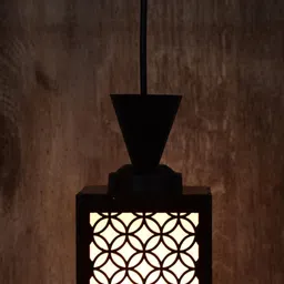 shyam enterprises Wooden Hanging Thali Lamp Elegance for Home Decor and Festive Celebrations Ceiling Light Ceiling Lamp image 2