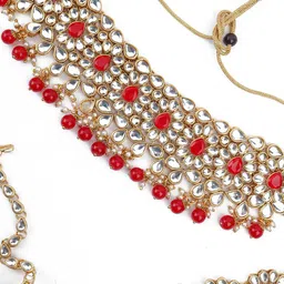 ODETTE Gold-Plated Kundan Necklace Set image 3