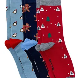 Mint & Oak Men Pack Of 3 Patterned Ankle Length Socks image 2