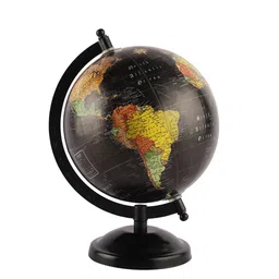 EXIM DECOR Black & Yellow Printed Globe Showpieces image 2