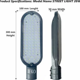 jeko 20 Watt Led Street Light-Street Light Led-Flood Light-Outdoor Lights Waterproof Set of 2- Street Light Outdoor Lamp image 2