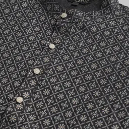 SOJANYA Floral Printed Cotton Linen Kurta image 5