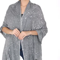 palatt Printed Viscose Women Grey Scarf, Stole, Fancy Scarf-picture-16