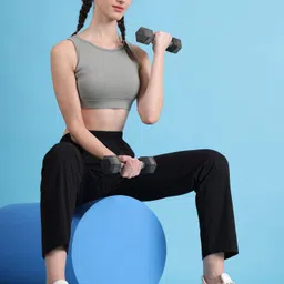 mack jonney Women Solid Black Track Pants image 4