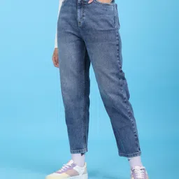 flying machine Women High Rise Blue Jeans image 5