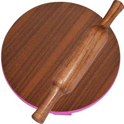 yakonda Manual Poori Chapati Roti PAPad Roller Presser Maker wooden Belan and Chakla Set for Kitchen Rolling pin and Board Rolling Pin & Board (Multicolor, Pack of 1) Rolling Pin & Board-picture-27