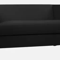 mintwud from pepperfry Erwin Leatherette 2 Seater Sofa In Black Colour image 3