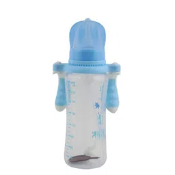 GUCHIGU Blue Baby BPA Free Feeding Bottles with Handle 240ml - 9013A image 3