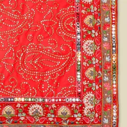 Dupatta Bazaar Women Paisley Embroidered Viscose Rayon Dupatta with Sequinned image 2