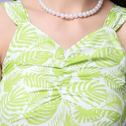 Popwings Floral Printed Fit & Flare Midi Dress image 3