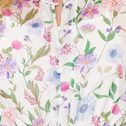 Trendyol Floral Printed Cuffed Sleeves Layered Midi Shirt Dress image 2