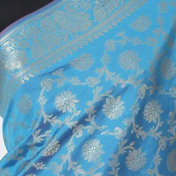 MUFFLY Ethnic Motifs Woven Designed Zari Dupatta image 3
