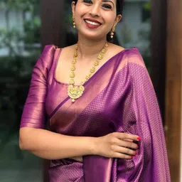 KALINI Woven Design Zari Banarasi Saree image 4