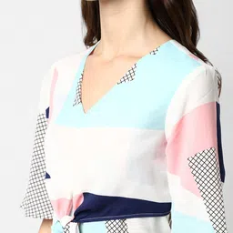 Campus Sutra Multicoloured Crepe A-Line Dress image 2