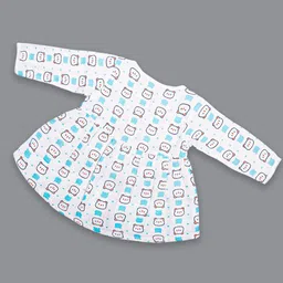 Born Babies Infant Girls Print Organic Cotton A-Line Dress image 3