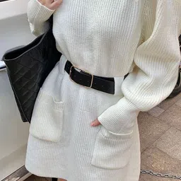 LULU & SKY Striped Belted A Line Dress image 2