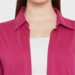 Hypernation Women Magenta Longline Shrug image 3