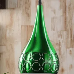 Whiteray Green & White Textured Quirky Ceiling Lamp image 3