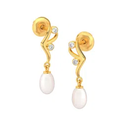 Joyalukkas Girls 22KT Gold Drop Earrings image 2