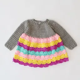 Woonie Girls Colourblocked Fit & Flare Mini Dress image 2
