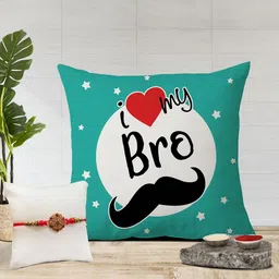 The Purple Tree I Love My Bro Printed Cushion & Rakhi Gift Set image 2