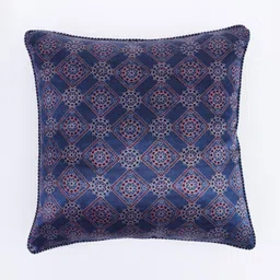 JAYPORE Blue & Maroon Ethnic Motifs Printed Square Cushion Cover image 3