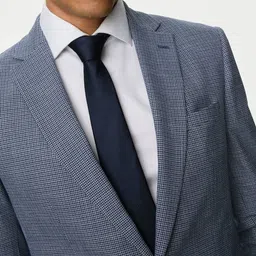 Marks & Spencer Printed Notched Lapel Double Vent Slim-Fit Single Breasted Blazers image 2