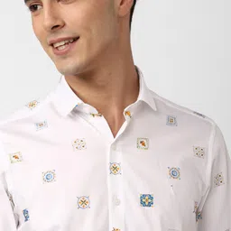 SIMON CARTER LONDON Conversational Printed Pure Cotton Slim Fit Casual Shirt image 2