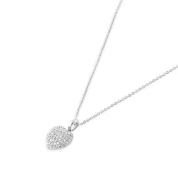 Zaveri Pearls Silver-Plated CZ-Studded Pendant With Chain image 2