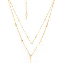 MINUTIAE Brass Gold-Plated Layered Necklace image 2