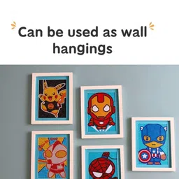 MUREN Kids DIY 5D Diamond Crystal Painting Stickers With frame image 2