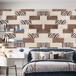 Dakshya Industries Beige & Brown Abstract Printed Self Adhesive Wallpaper image 3