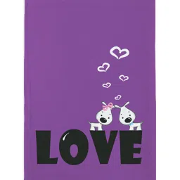 right Typographic- Medium Violet Fabric Dog Blanket image 2