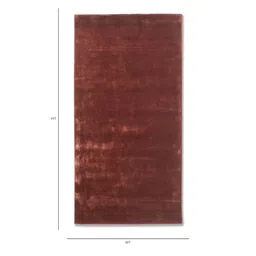 jaipur rugs Red Abstract Viscose 6 ft X 9 ft Hand Tufted Rectangle Carpet image 2