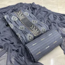 krishna boutique Unstitched Pure Cotton Salwar Suit Material Printed-picture-17