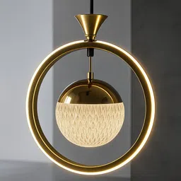 gauvik Modern Gold Finish Energy Saving Ring Led Three Color (Wh/WW/NW) Pendant Lamp Ceiling Lamp-picture-26
