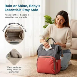 meemee Waterproof Maternity Backpack for Moms with Multiple Pockets & Changing Mat Baby Diaper Bag image 4
