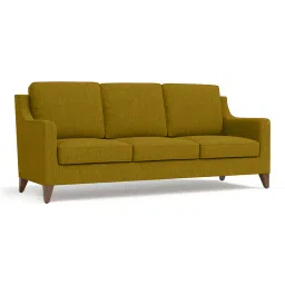 urban ladder create Abbey 3 Seater Fabric Sofa in Olive Green Colour image 3