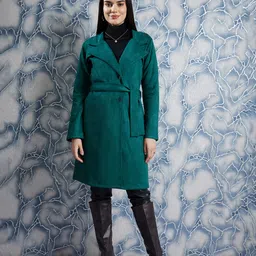 athena Suede Solid Coat For Women image 3