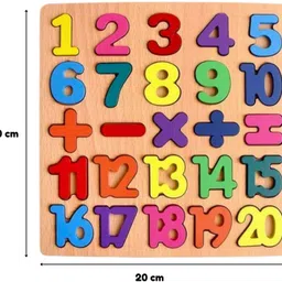 peengh 1 to 20 Wooden Number Numerical Puzzle Counting Board for Preschool Learning Toy image 3