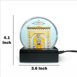 mahour creation Khatu Shyam Ji Round LED Night Lamp | Spiritual Pooja Table Light & Gift | Table Lamp image 2