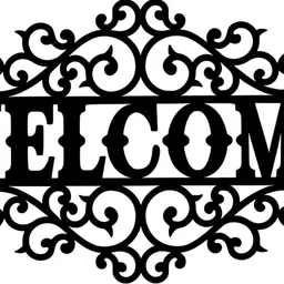 craflane Elegant Black MDF WELCOME Sign Wall Sticker for Door/Entryway Decor image 3