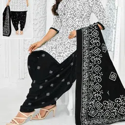 Polyster/Crepe fabric-Adrika Petite Salwar Suits & Dress Materials image 1